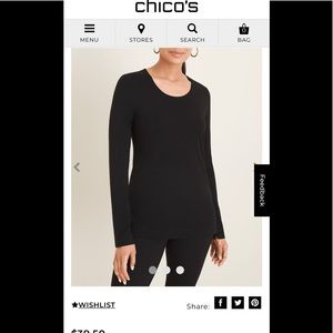 Chico’s ultimate tee nocturne navy size 3/XL